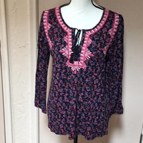 Lucky Brand Tops - NWOT Lucky Brand Boho Embroidered Blouse